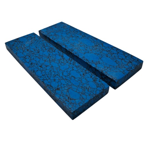 Pietre ricostruite azzurre 127x40x9mm – la coppia - immagine 2