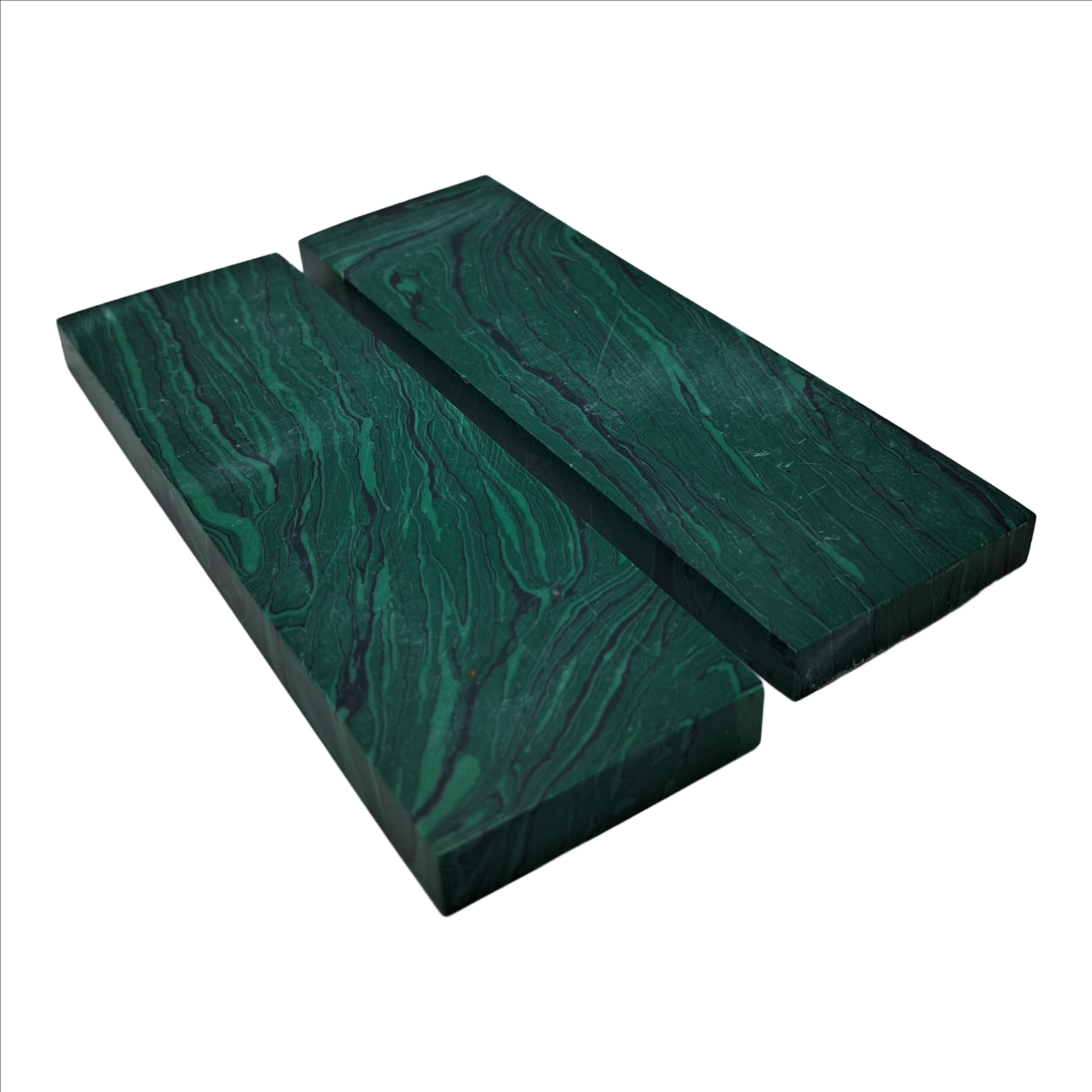 Pietre ricostruite verdi 127x40x8mm – la coppia - immagine 2