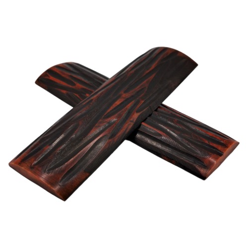 Placchetta in osso di cammello Stile Cervo ambra amber jigged