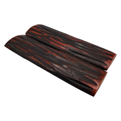 Placchette in osso di cammello – Stile Cervo ambra/amber jigged 127x38x6 mm - immagine 2