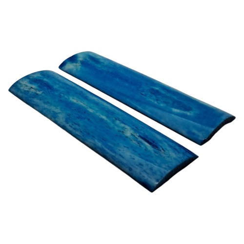 Placchette in osso di cammello – Azzurro 128x40x6 mm - immagine 2