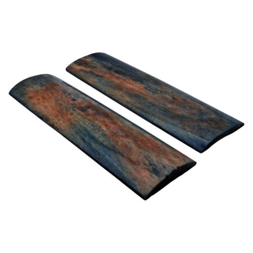 Placchette in osso di cammello – Marrone Azzurro 128x35x6,5 mm - immagine 2